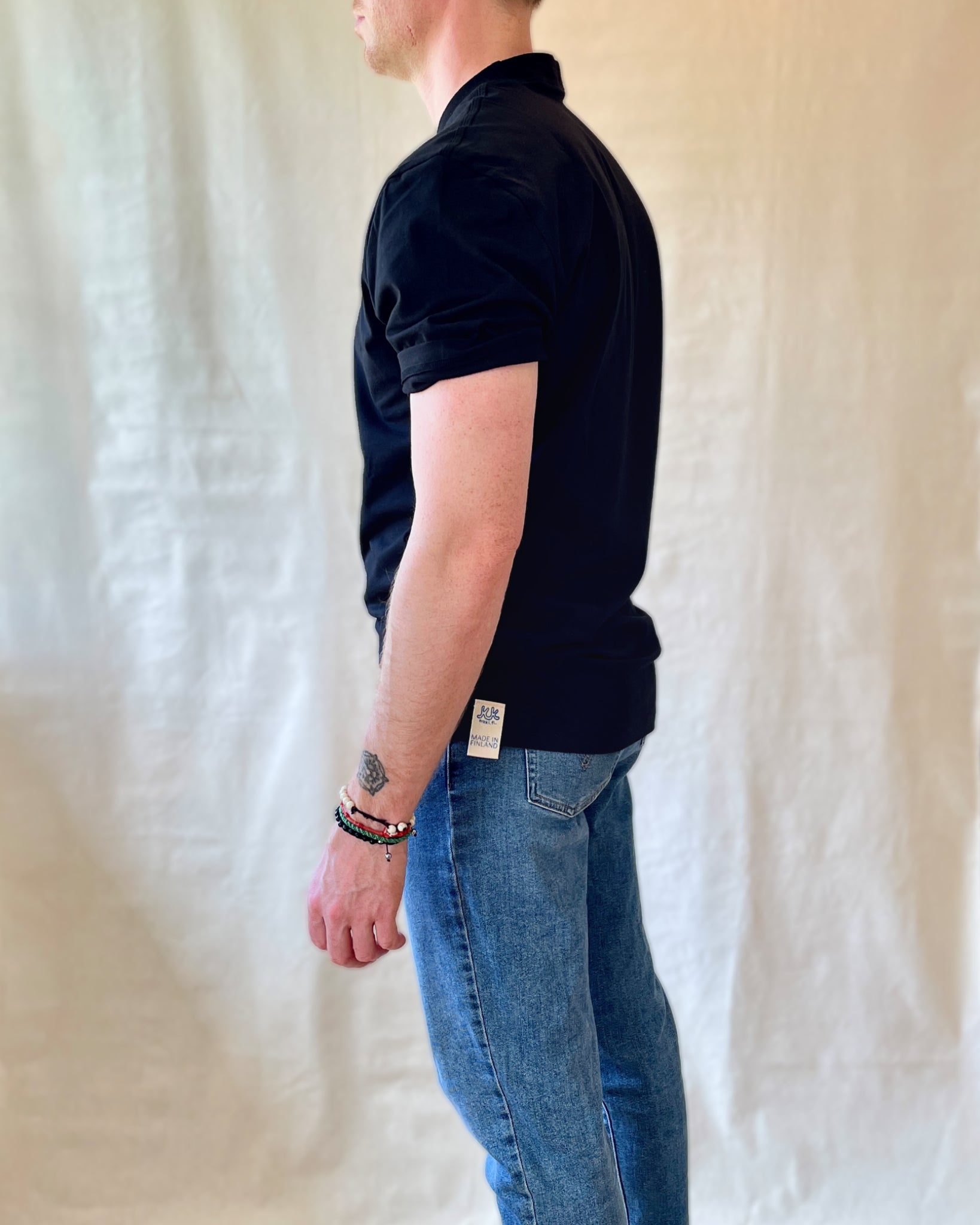 Erkki SOLID Tee - Organic Cotton / Lyocell BLACK