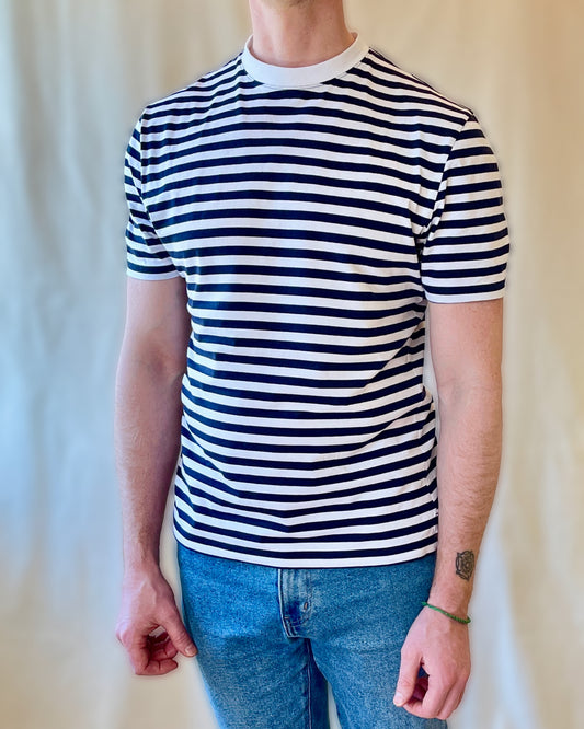 Erkki SOLID Tee - Organic Cotton / Lyocell Stripes