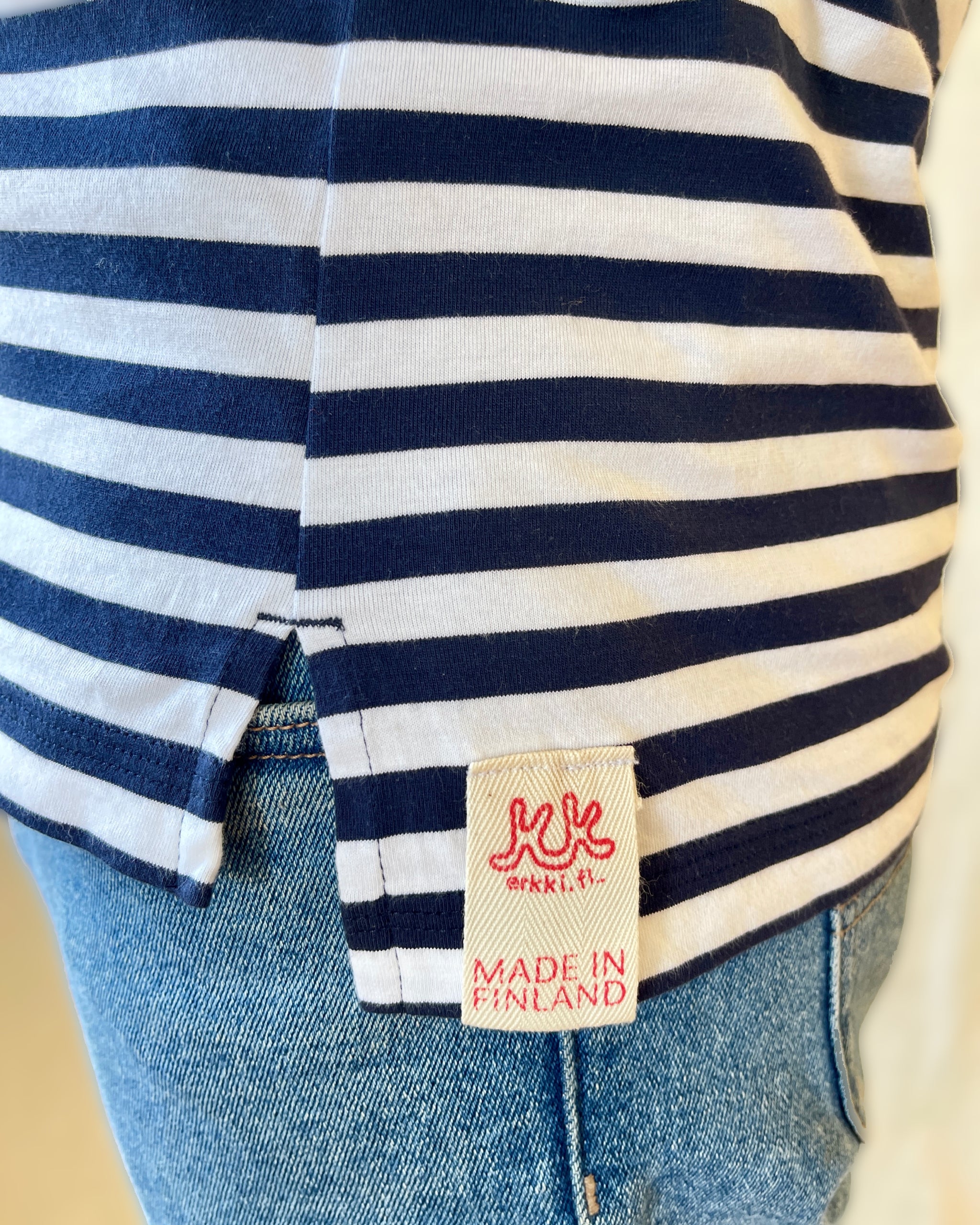 Erkki SOLID Tee - Organic Cotton / Lyocell Stripes